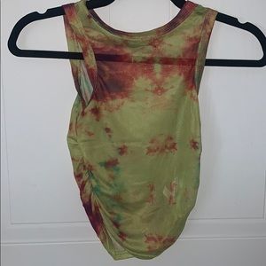 Bella Hadid inspired colorful mesh top